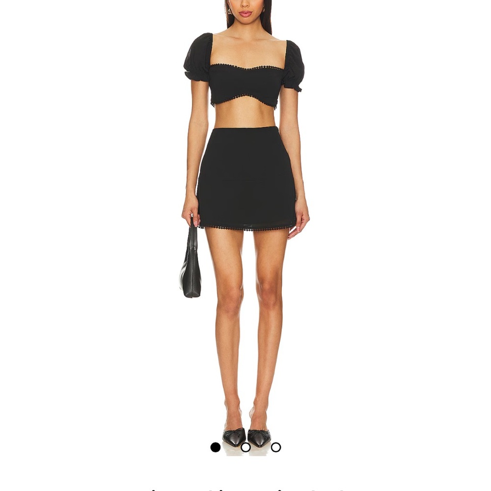 Skirt and puff sleeve crop set SIZE XXS